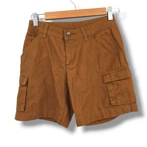 Carhartt Kids Brown Cargo Shorts Size 10 Cotton Utility Workwear BS8320B